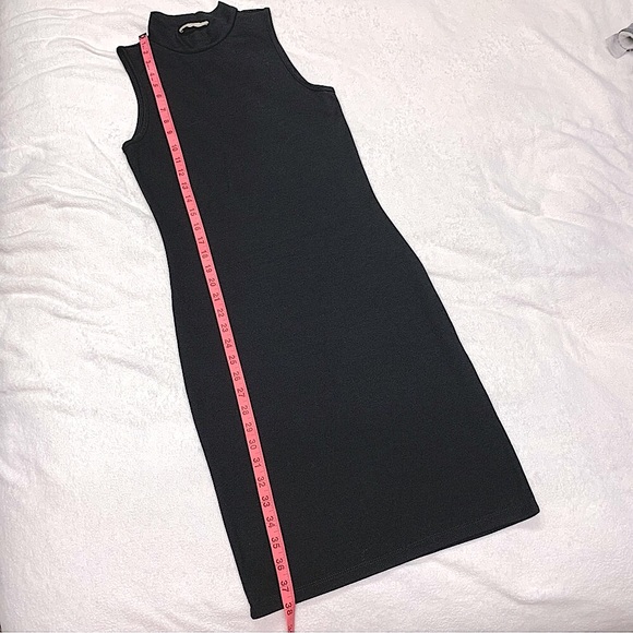 Zara Trafaluc EUC Black Sleeveless Mock Neck Bodycon Dress size M - Picture 4 of 7